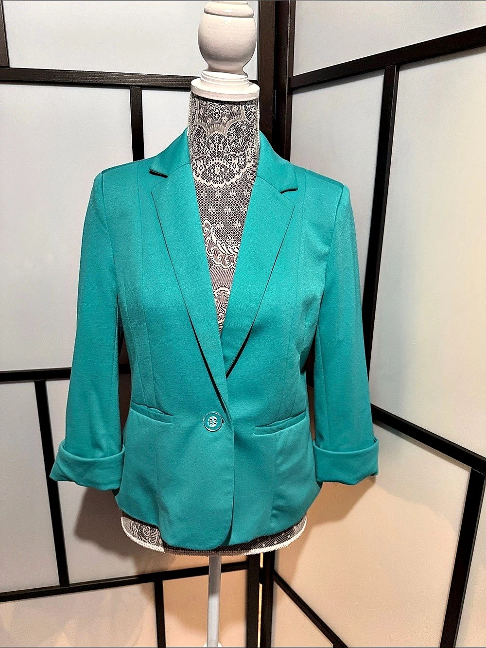 dressbarn Women'Small Blazer Blue Small Like New